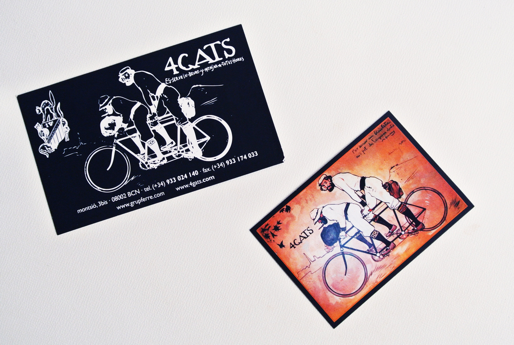 スペイン バルセロナの4GATSのショップカード