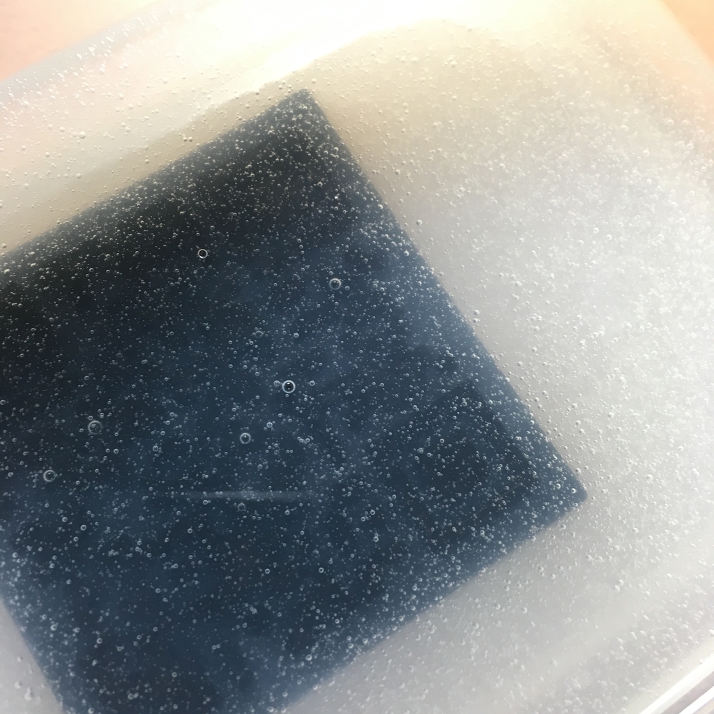 シリコン流しこんだ直後