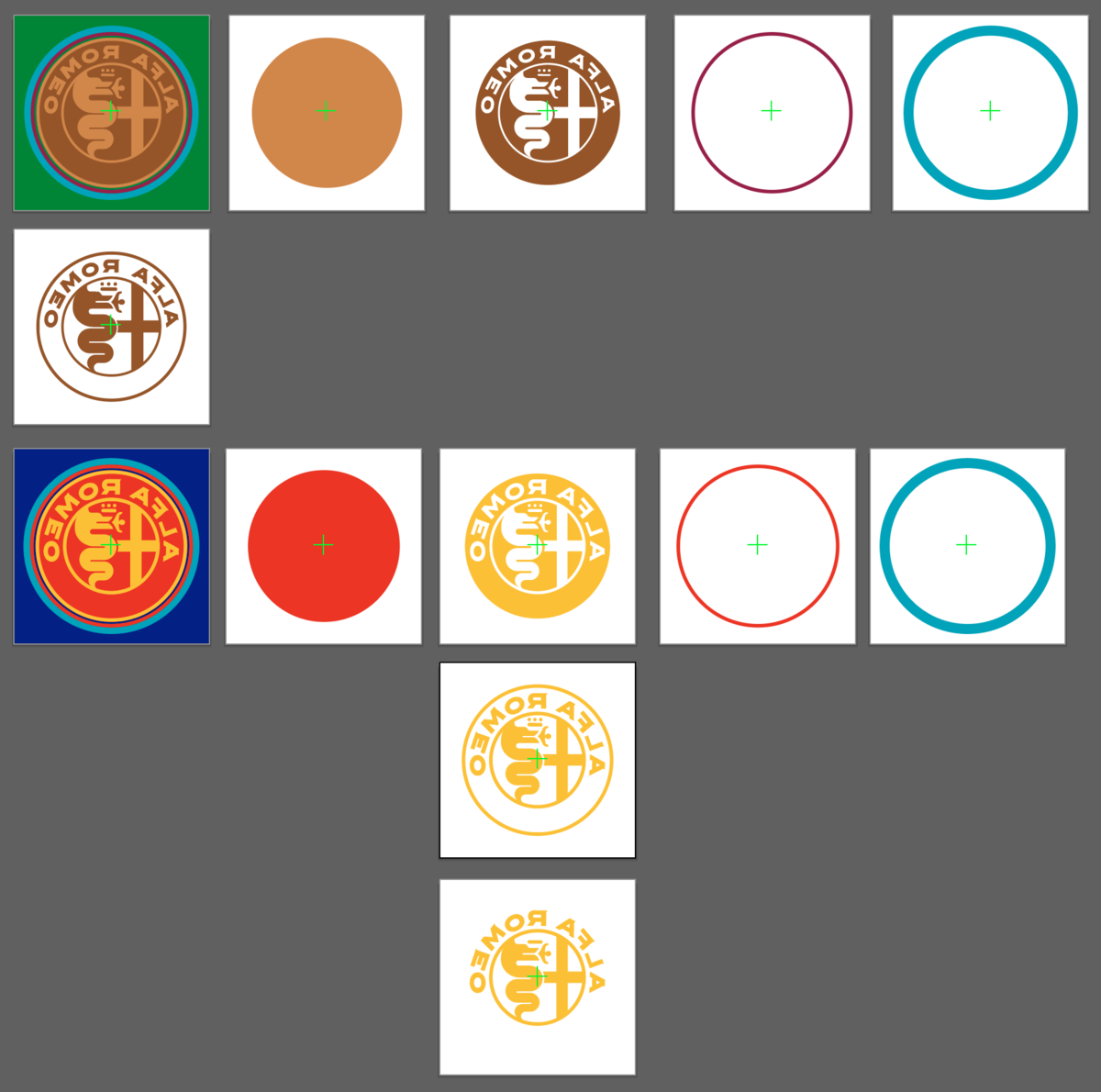 アルファロメオロゴのデータパタン